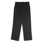 DICKIES Mens Polyester Blend Black Classic Straight Trousers W32 L32 Workwear