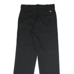 DICKIES Mens Polyester Blend Black Classic Straight Trousers W32 L32 Workwear