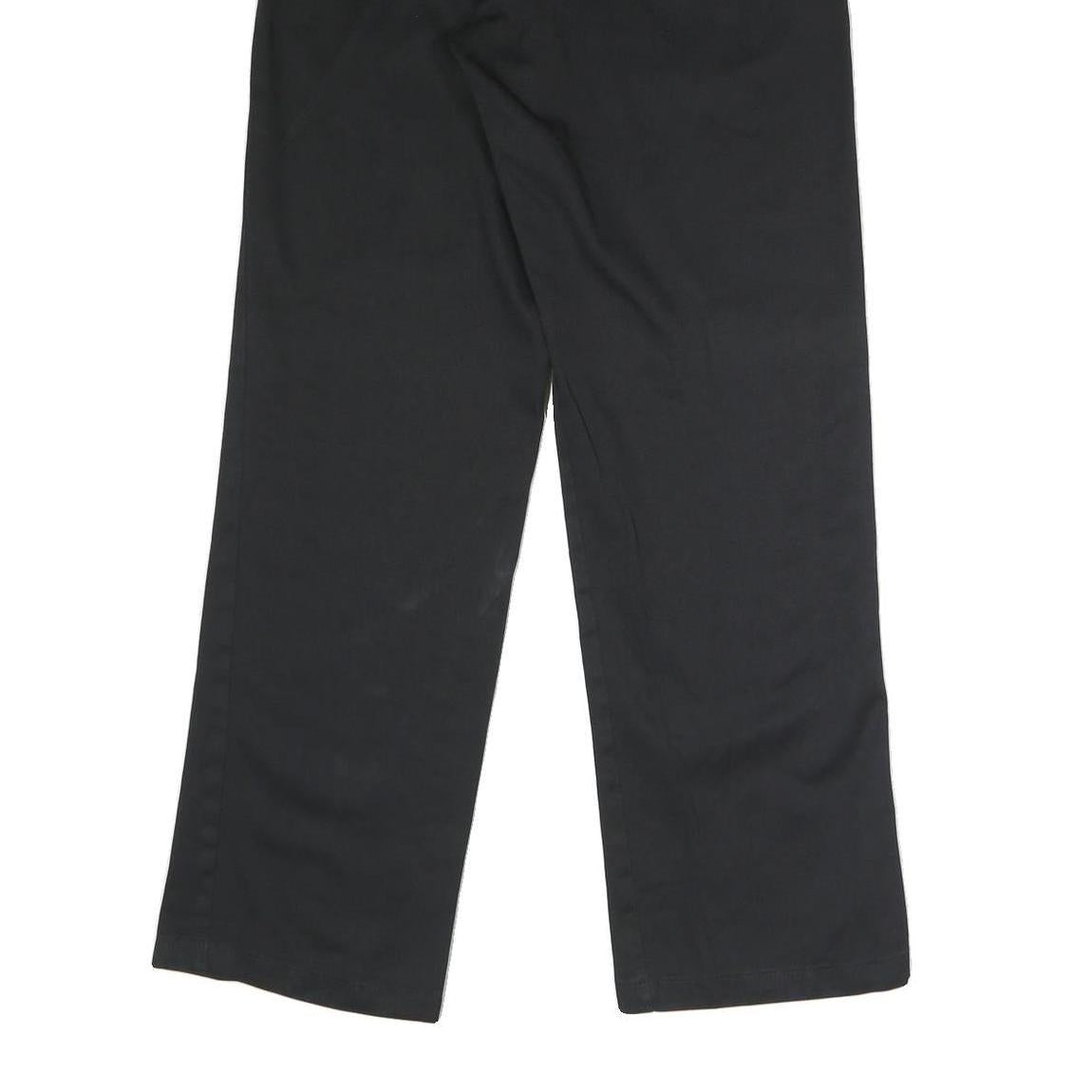 DICKIES Mens Polyester Blend Black Classic Straight Trousers W32 L32 Workwear