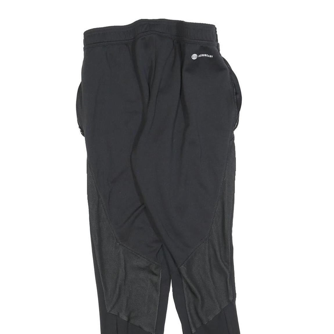 ADIDAS Mens Joggers Black S W26 L26 Regular Fit Tapered Leg Sports Training