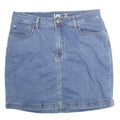 LEE Womens Blue Denim Mini Cotton Skirt M Casual Summer Classic Fit Zip
