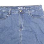 LEE Womens Blue Denim Mini Cotton Skirt M Casual Summer Classic Fit Zip