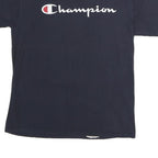 CHAMPION Mens Navy Blue Logo Graphic T-Shirt M Short Sleeve Crew Neck Cotton