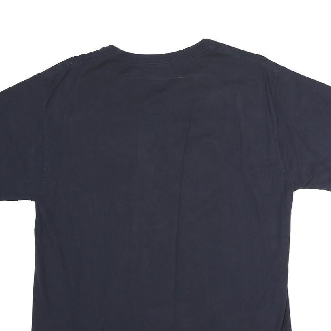 CHAMPION Mens Navy Blue Logo Graphic T-Shirt M Short Sleeve Crew Neck Cotton