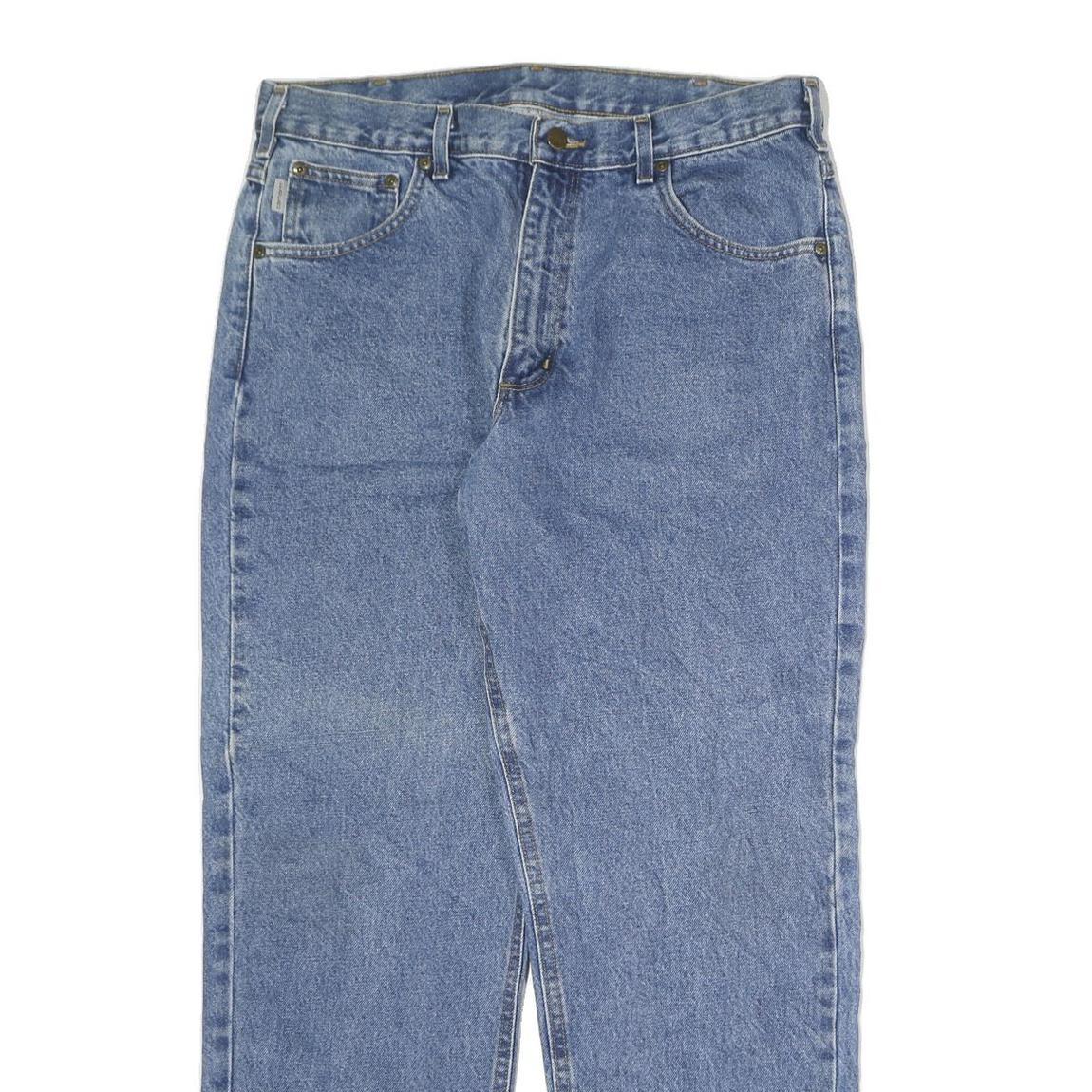 CARHARTT Mens Jeans Blue Relaxed Straight Denim Medium W36 L30 Workwear
