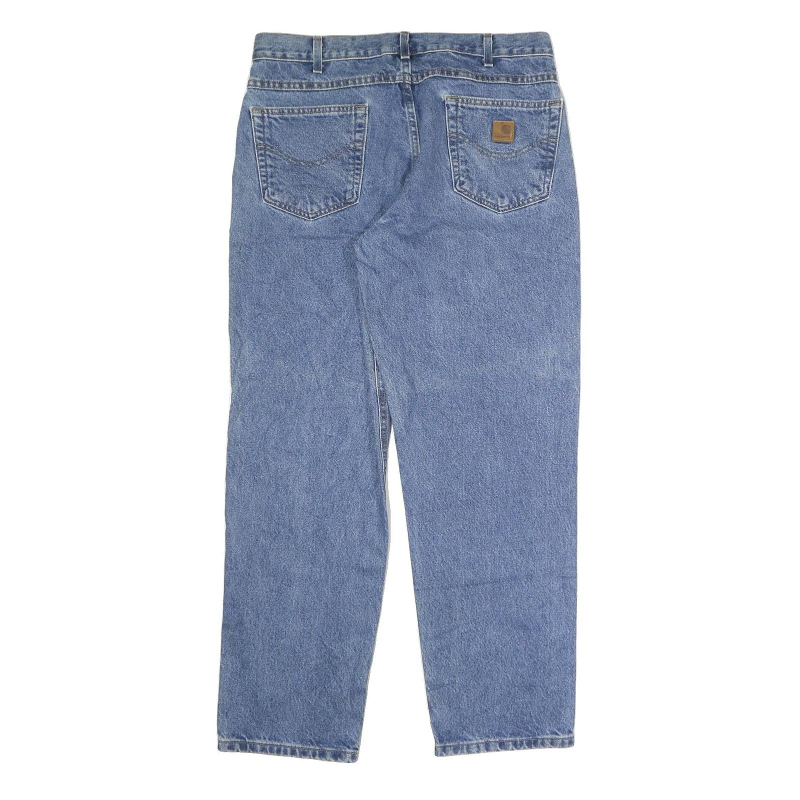 CARHARTT Mens Jeans Blue Relaxed Straight Denim Medium W36 L30 Workwear