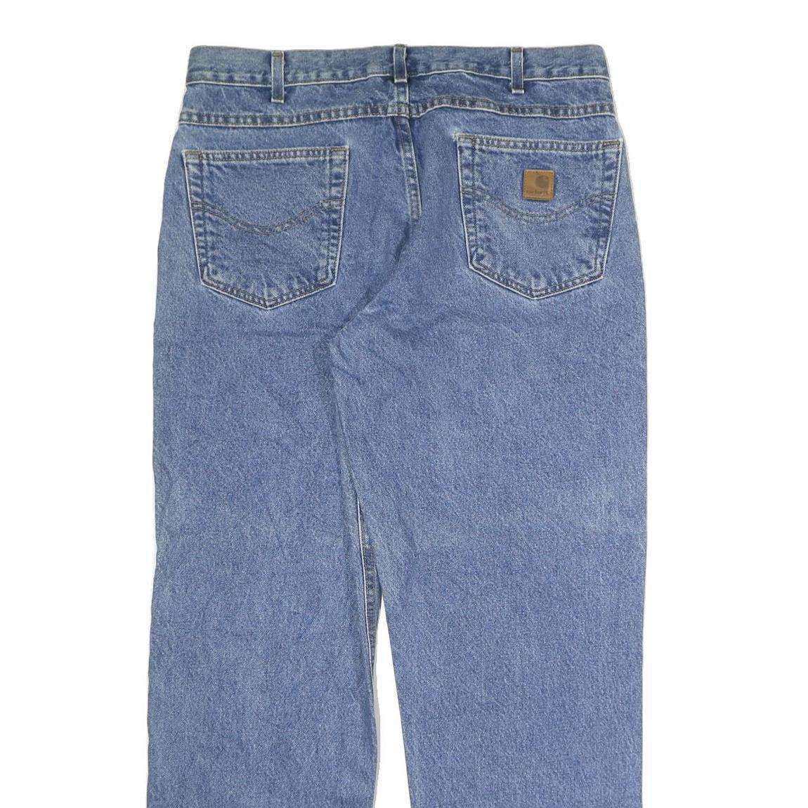 CARHARTT Mens Jeans Blue Relaxed Straight Denim Medium W36 L30 Workwear