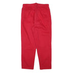 Womens Red Relaxed Jeans Cotton Blend W31 L26 Zip Pocket Detail