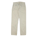 LEVI'S Mens Beige Cotton Blend Regular Straight Trousers W28 L28 Casual Zip