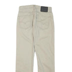 LEVI'S Mens Beige Cotton Blend Regular Straight Trousers W28 L28 Casual Zip