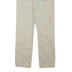 LEVI'S Mens Beige Cotton Blend Regular Straight Trousers W28 L28 Casual Zip