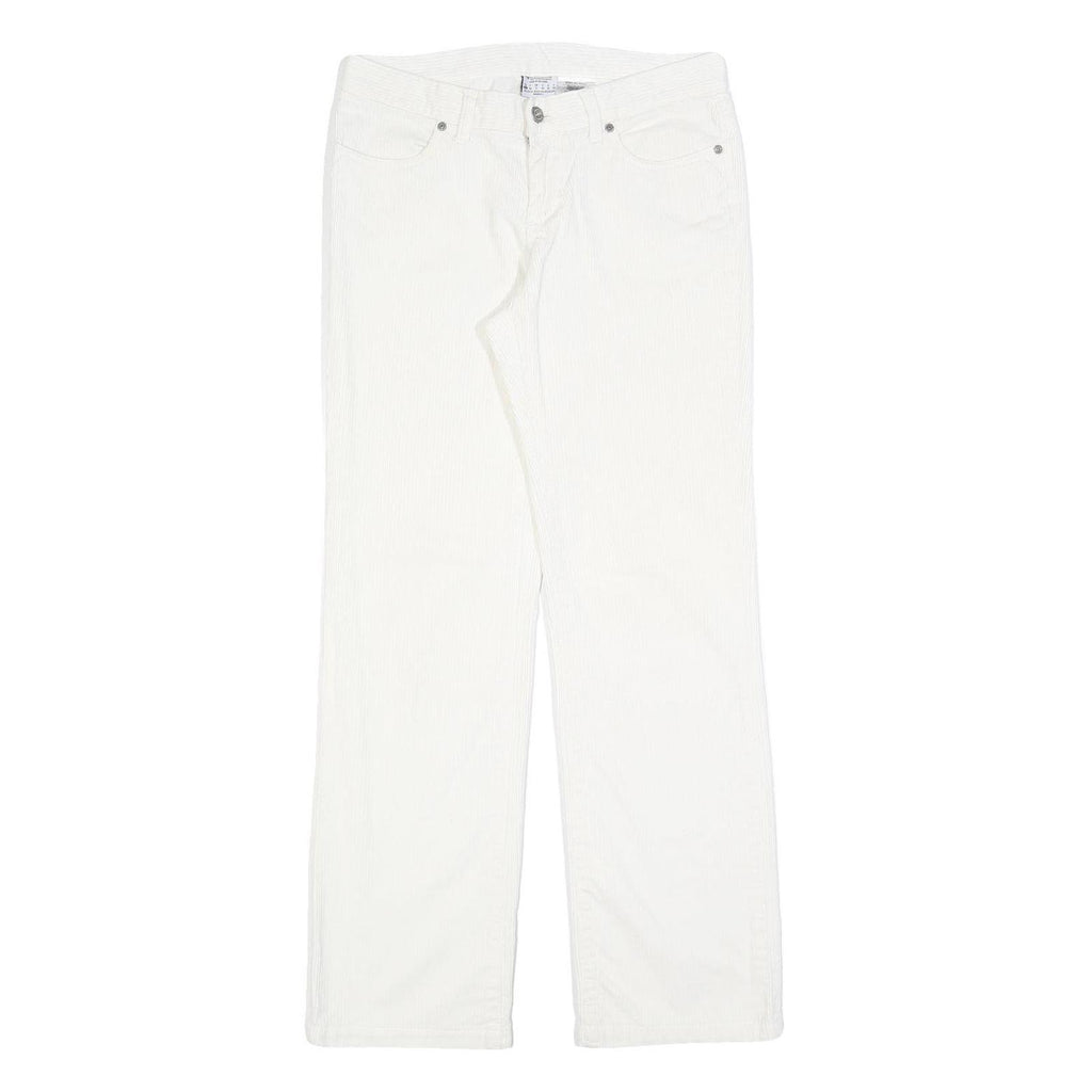 COLUMBIA Womens Cotton Blend White Regular Straight Trousers W30 L30 Comfortable