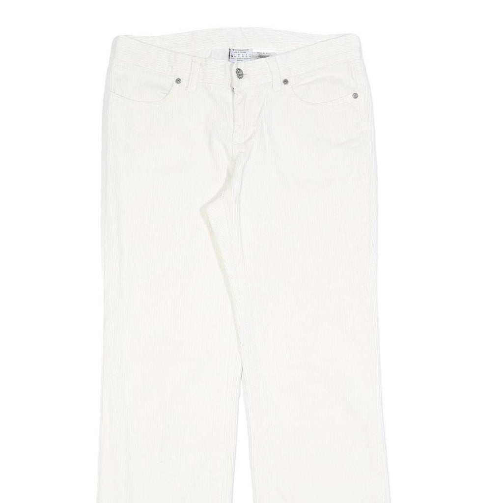COLUMBIA Womens Cotton Blend White Regular Straight Trousers W30 L30 Comfortable