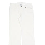 COLUMBIA Womens Cotton Blend White Regular Straight Trousers W30 L30 Comfortable