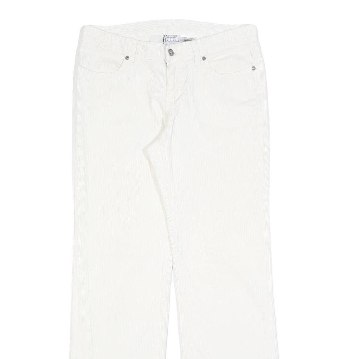 COLUMBIA Womens Cotton Blend White Regular Straight Trousers W30 L30 Comfortable