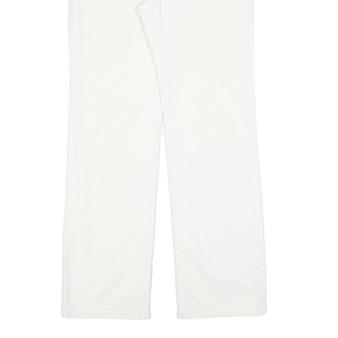 COLUMBIA Womens Cotton Blend White Regular Straight Trousers W30 L30 Comfortable