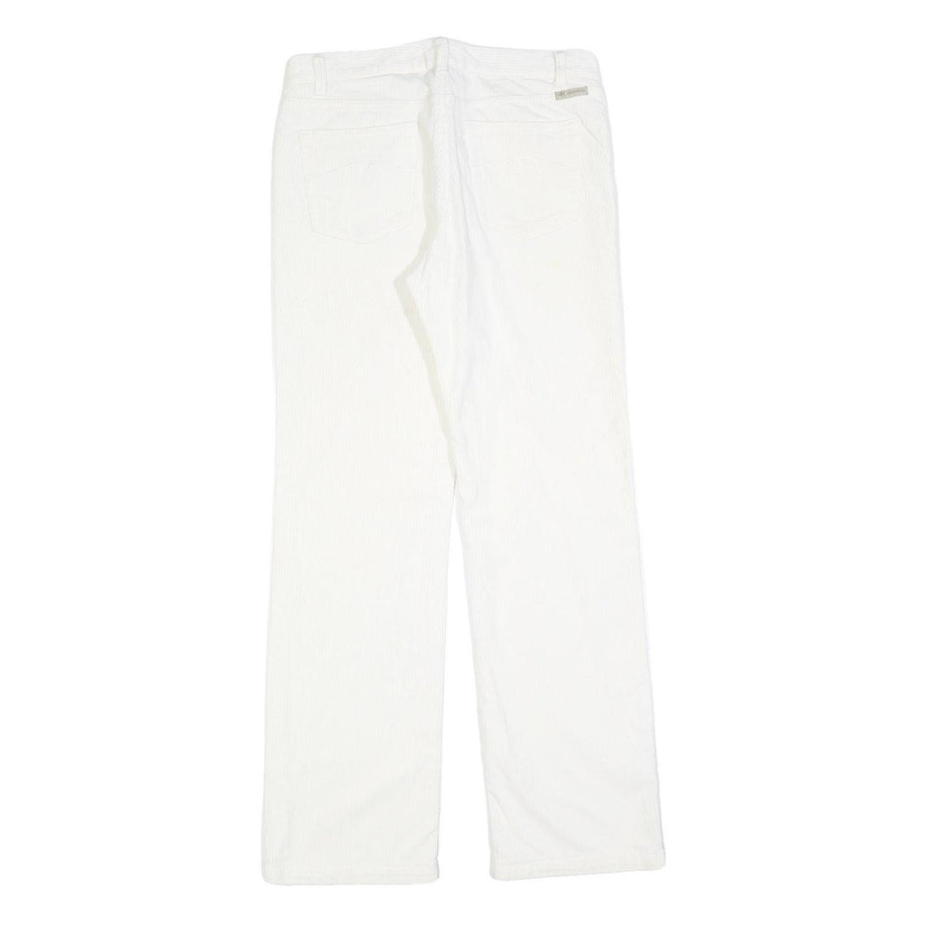 COLUMBIA Womens Cotton Blend White Regular Straight Trousers W30 L30 Comfortable