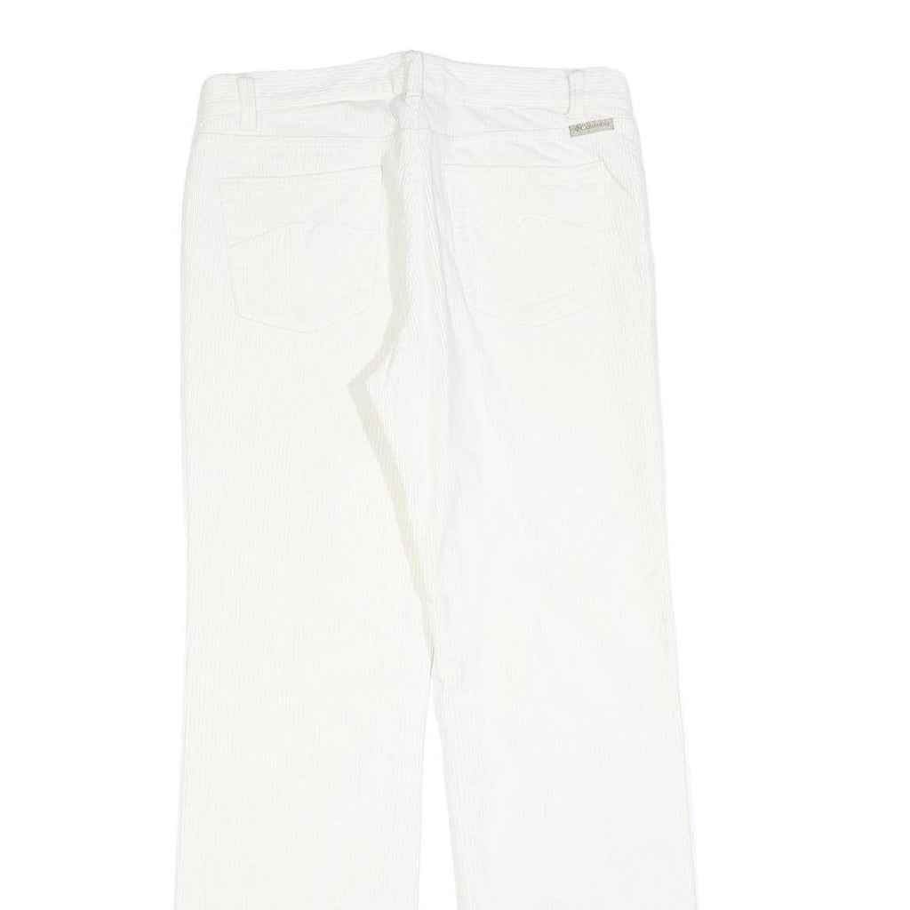 COLUMBIA Womens Cotton Blend White Regular Straight Trousers W30 L30 Comfortable