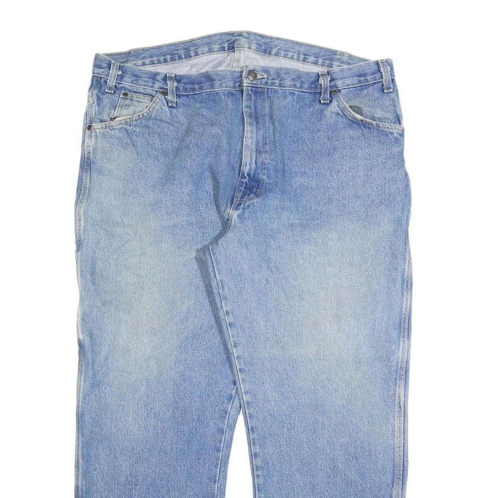 DICKIES Mens Regular Fit Straight Leg Denim Medium Wash Jeans W42 L30 Workwear