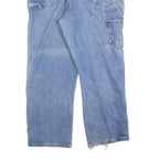 DICKIES Mens Regular Fit Straight Leg Denim Medium Wash Jeans W42 L30 Workwear