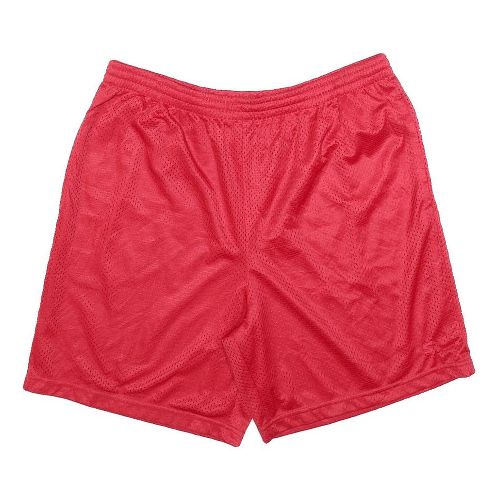 STARTER Mens Red Casual Mesh Sports Shorts L W34 Athletic Polyester