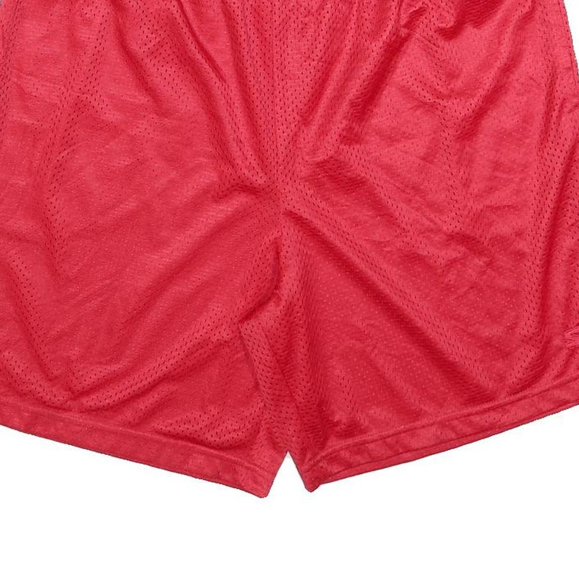 STARTER Mens Red Casual Mesh Sports Shorts L W34 Athletic Polyester