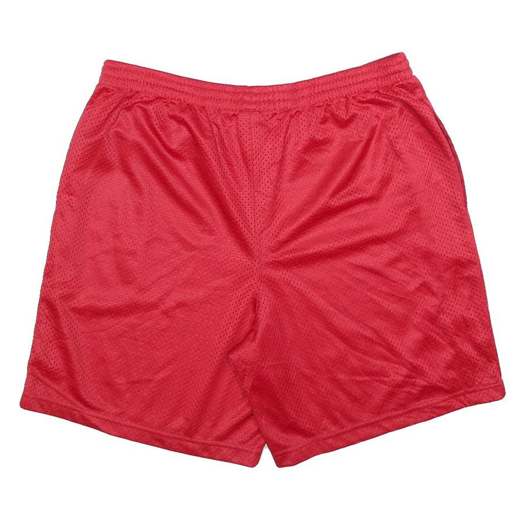 STARTER Mens Red Casual Mesh Sports Shorts L W34 Athletic Polyester