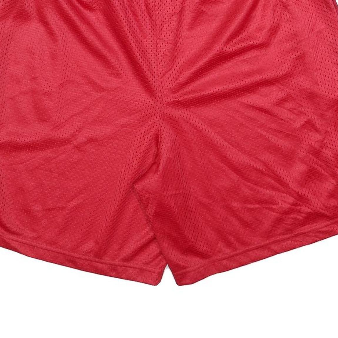 STARTER Mens Red Casual Mesh Sports Shorts L W34 Athletic Polyester