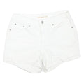 LEVI'S Womens White Casual Shorts XS W27 Cotton Blend Mid Length