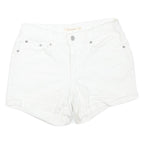 LEVI'S Womens White Casual Shorts XS W27 Cotton Blend Mid Length