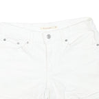 LEVI'S Womens White Casual Shorts XS W27 Cotton Blend Mid Length