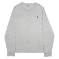 POLO RALPH LAUREN Mens Grey XL Long Sleeve Crew Neck Cotton Logo T-Shirt