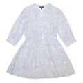 EMPORIO ARMANI Womens Blue Silk Blend Day Dress Abstract Print 3/4 Sleeve L