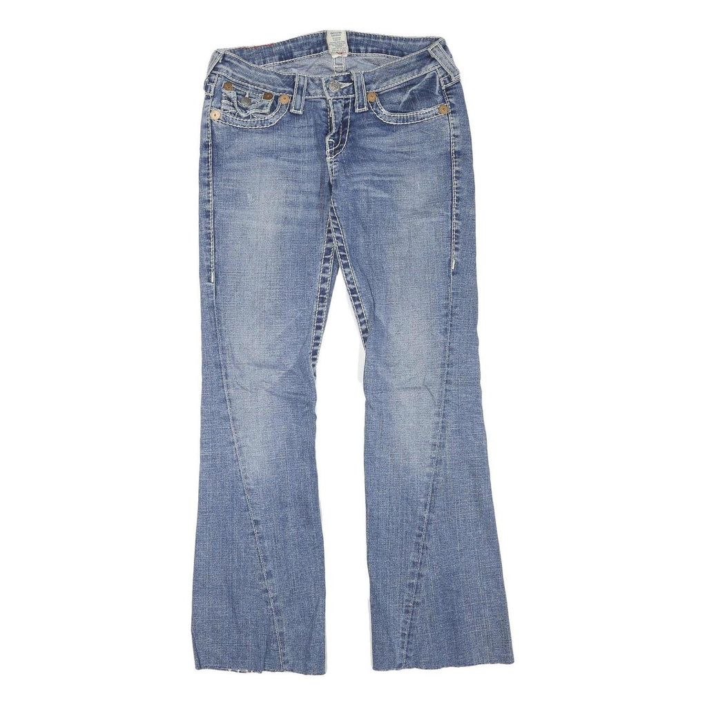 TRUE RELIGION Womens Regular Blue Denim Bootcut Cotton Blend W27 L30 Classic
