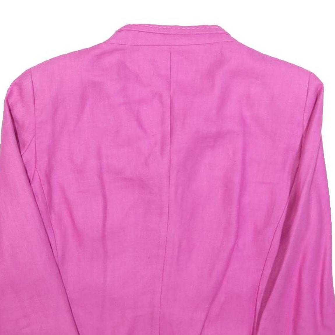 MAX MARA Womens Pink Jacket M Woven Button Plain Tailored Classic
