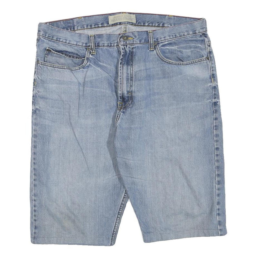 WRANGLER Mens Denim Blue Relaxed Straight Shorts XL W38 Cotton Blend Casual