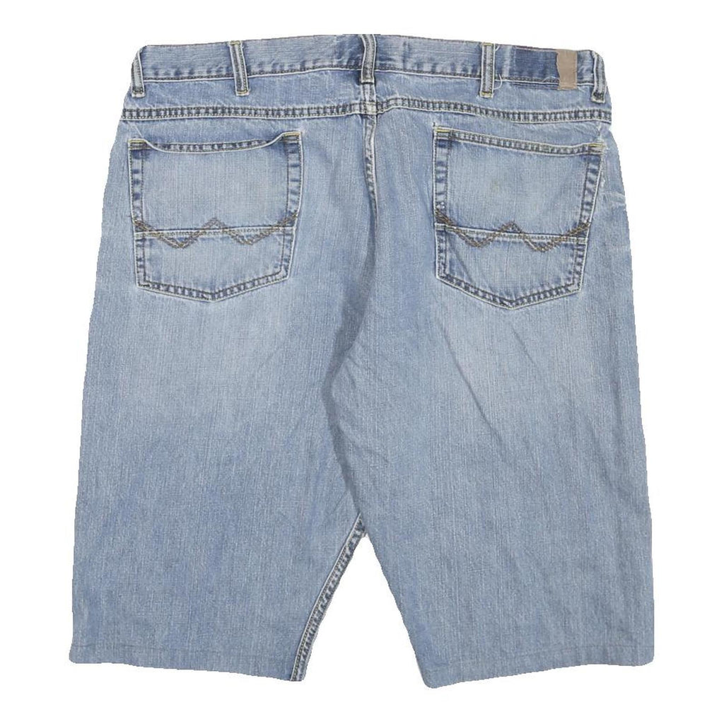 WRANGLER Mens Denim Blue Relaxed Straight Shorts XL W38 Cotton Blend Casual
