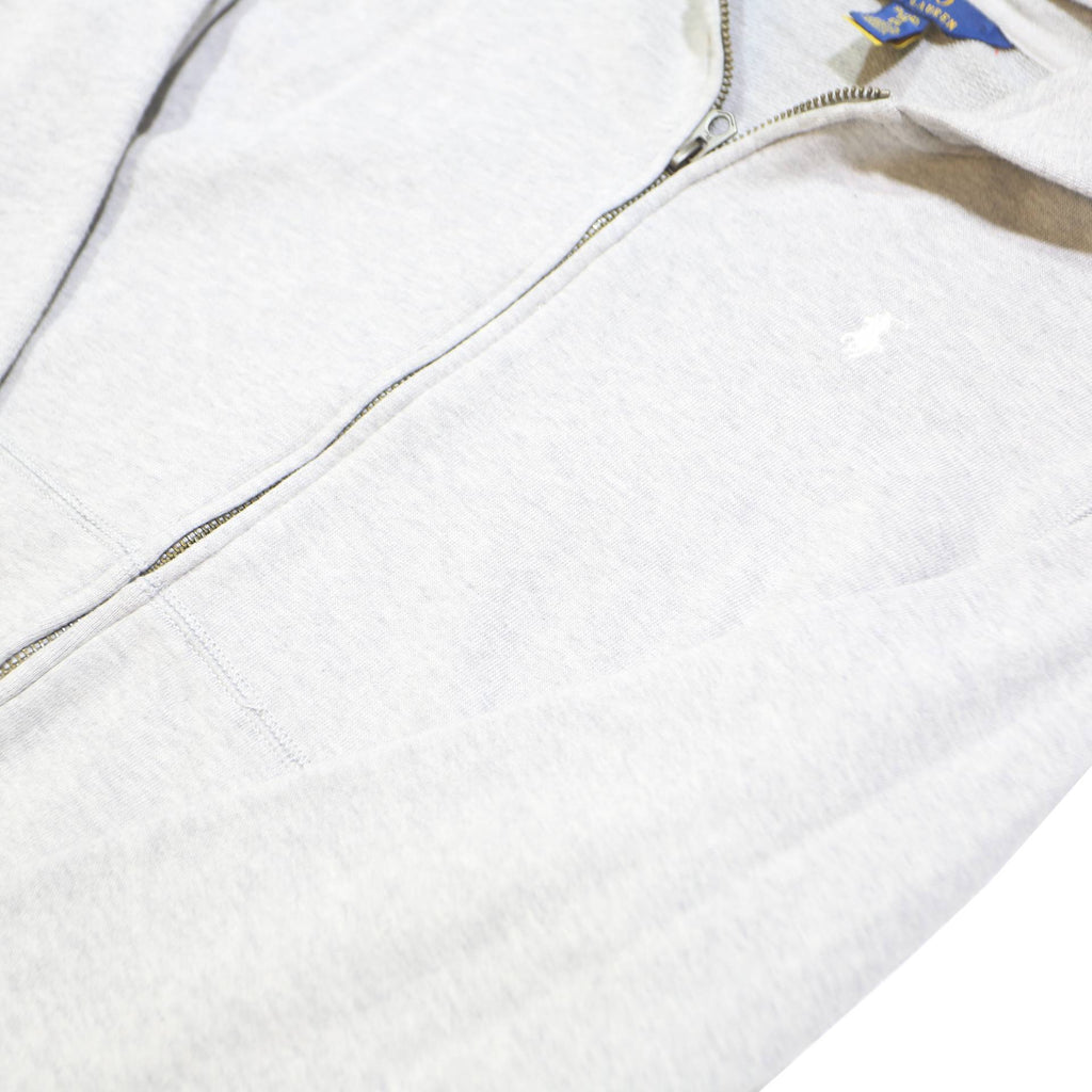 POLO RALPH LAUREN Girls Grey Zip Up Hoodie 16Y Lightweight Cotton Blend