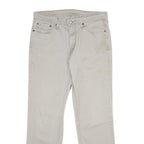 LEVI'S Mens Regular Beige Trousers W32 L32 Cotton Blend Zip Classic Straight