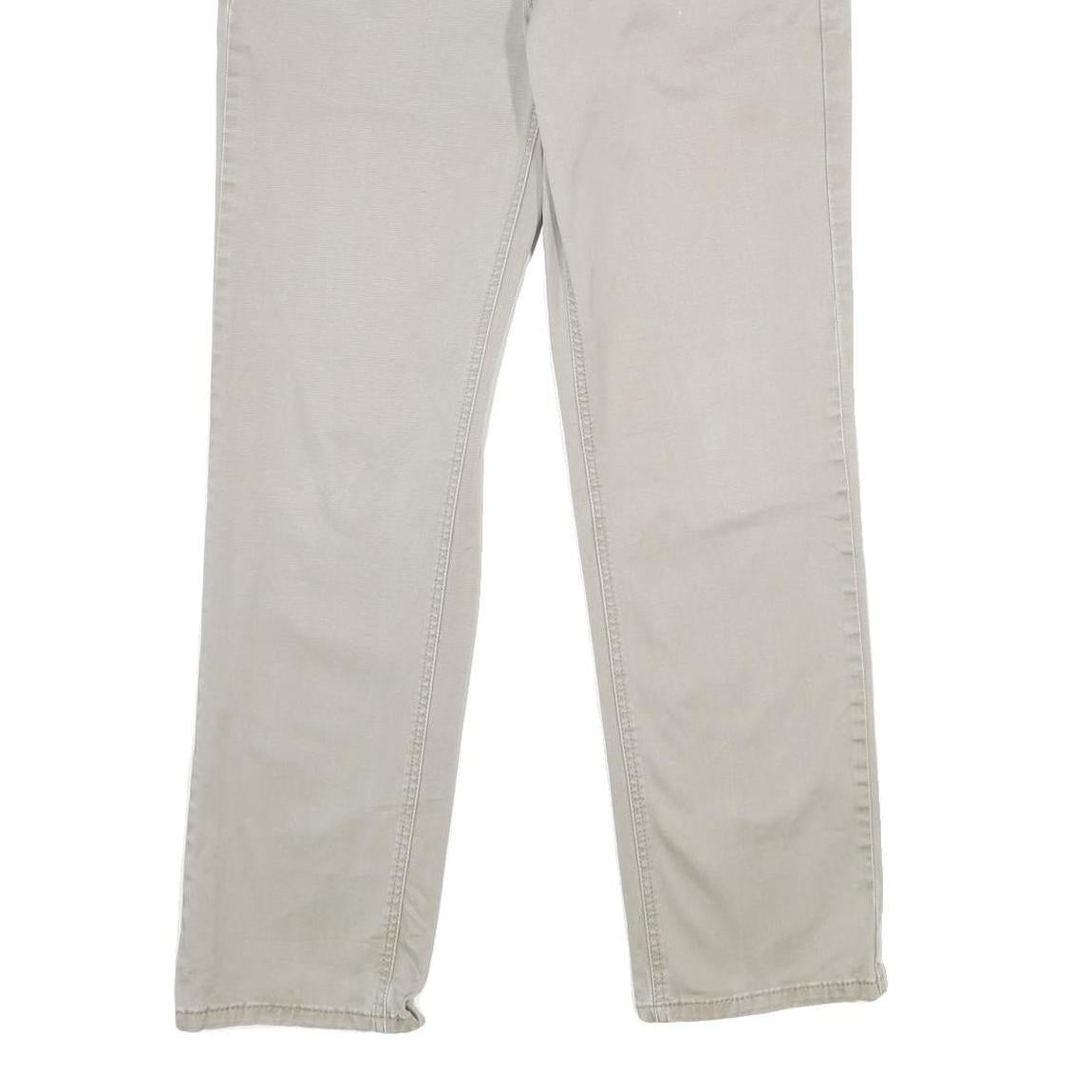 LEVI'S Mens Regular Beige Trousers W32 L32 Cotton Blend Zip Classic Straight