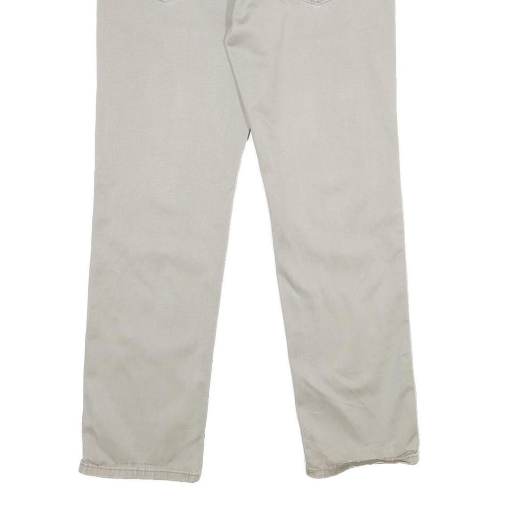 LEVI'S Mens Regular Beige Trousers W32 L32 Cotton Blend Zip Classic Straight