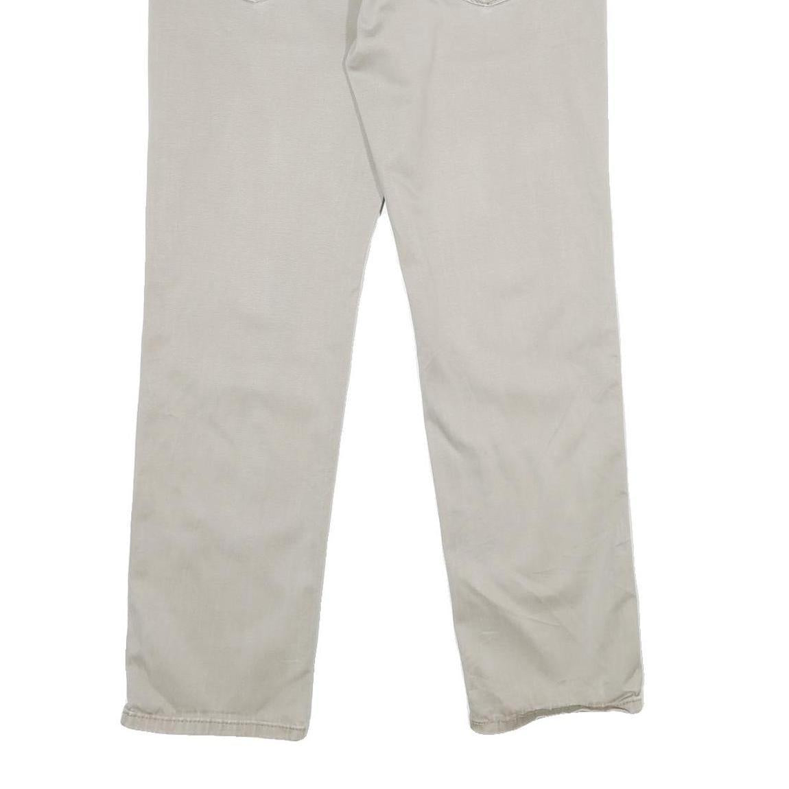 LEVI'S Mens Regular Beige Trousers W32 L32 Cotton Blend Zip Classic Straight