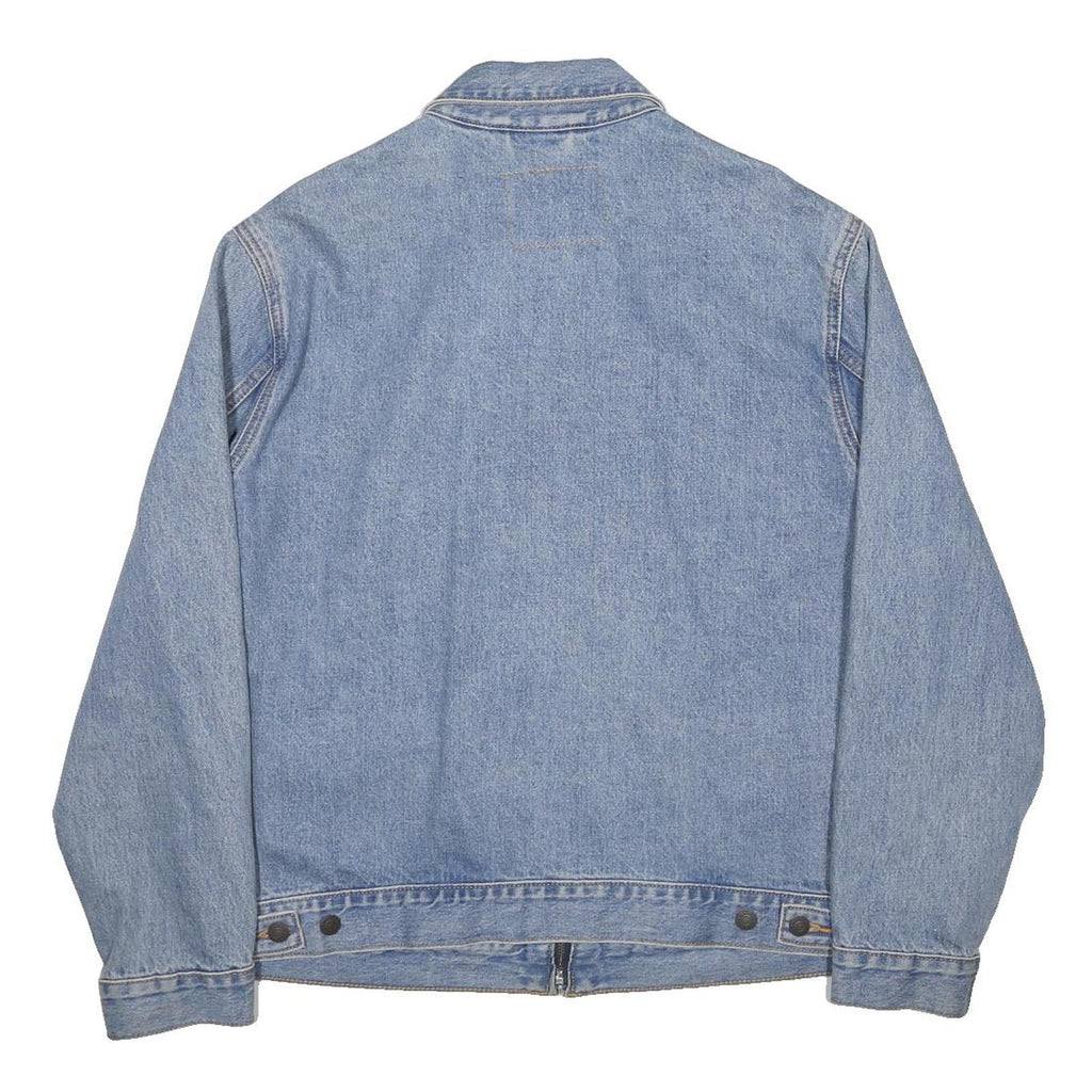 LEVI'S Mechanic's Trucker Mens Blue Denim Zip Jacket L Cotton Casual Classic