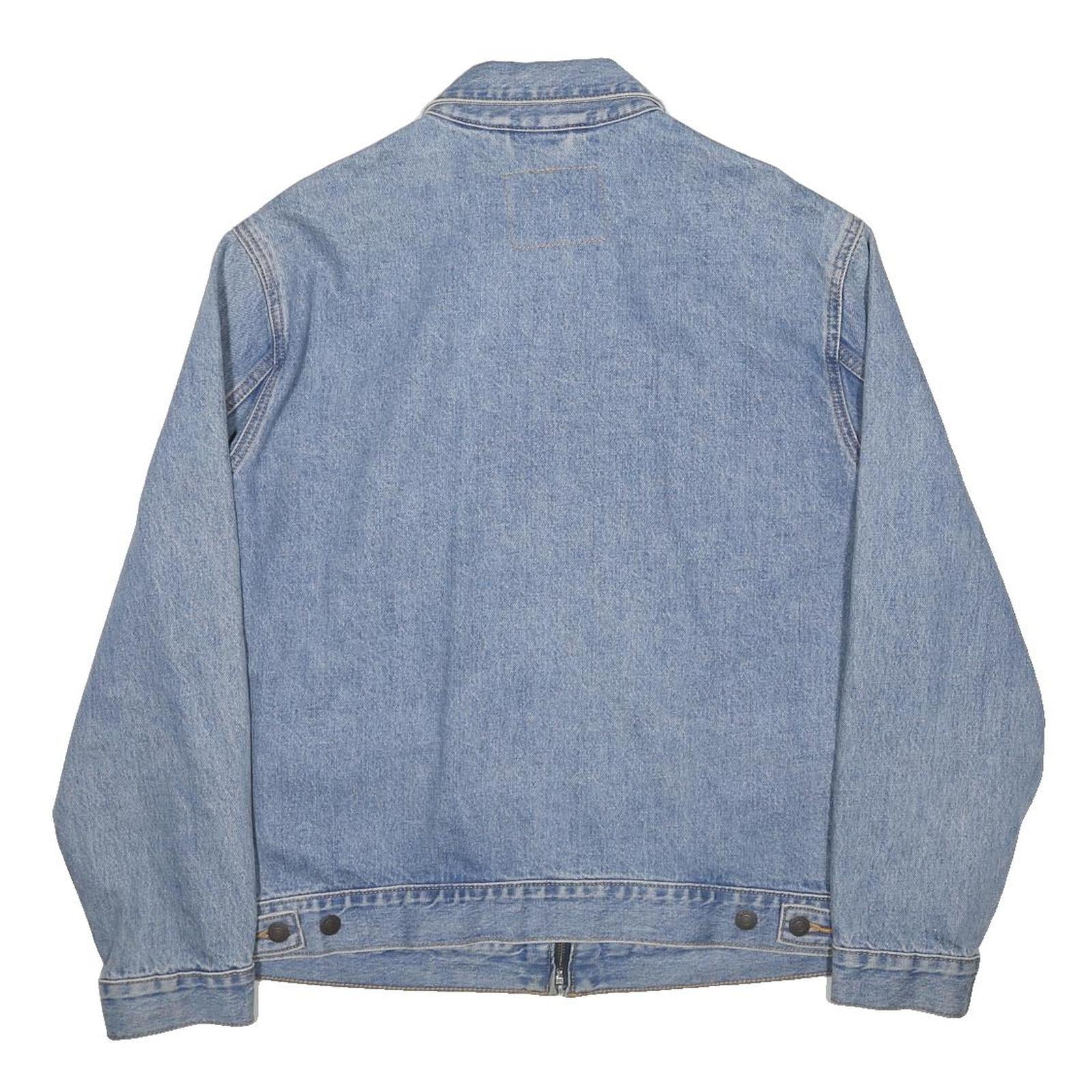 LEVI'S Mechanic's Trucker Mens Blue Denim Zip Jacket L Cotton Casual Classic