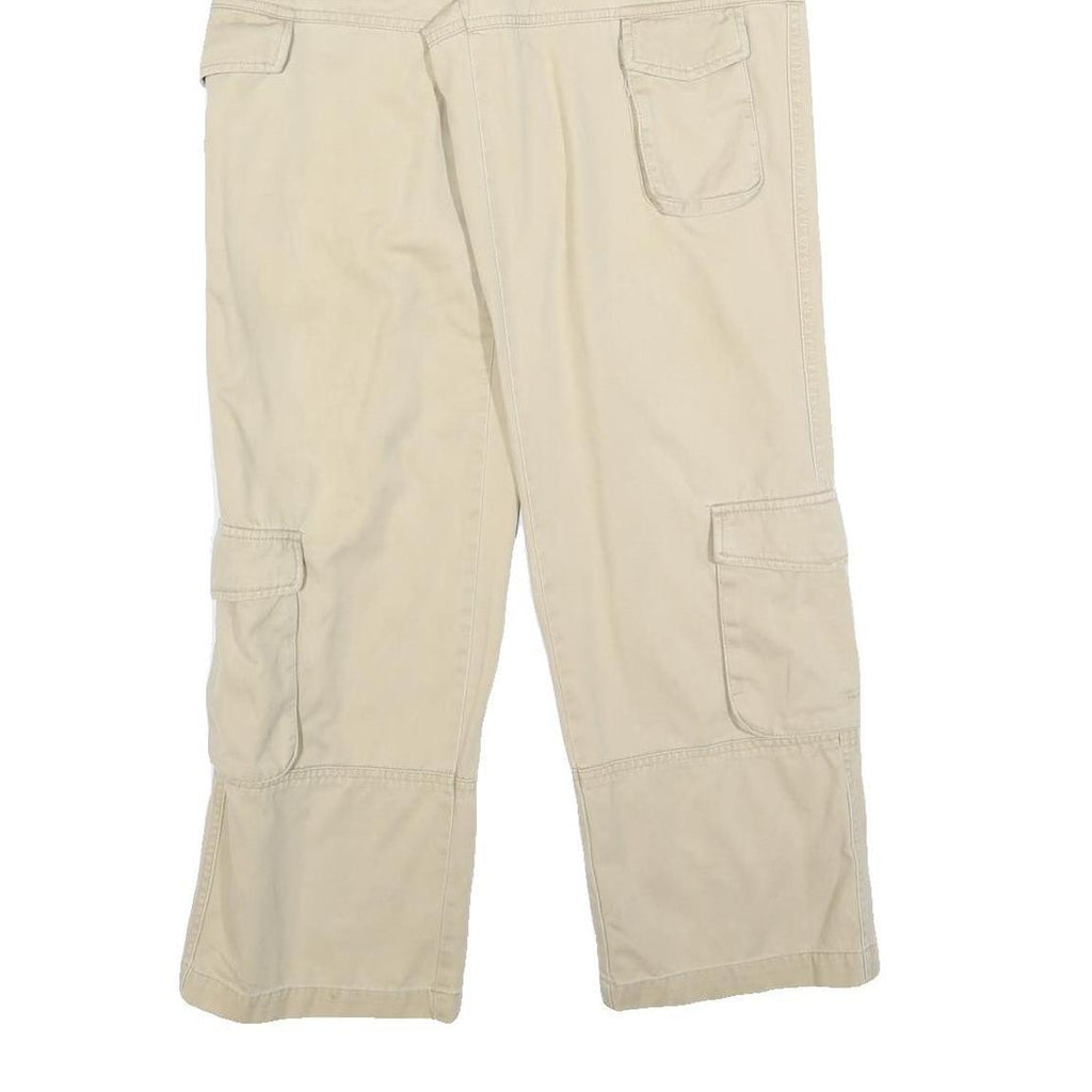 SAMUEL & KEVIN Womens Cotton Blend Beige Regular Fit Cargo Trousers W29 L30