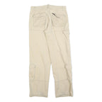 SAMUEL & KEVIN Womens Cotton Blend Beige Regular Fit Cargo Trousers W29 L30