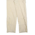 SAMUEL & KEVIN Womens Cotton Blend Beige Regular Fit Cargo Trousers W29 L30