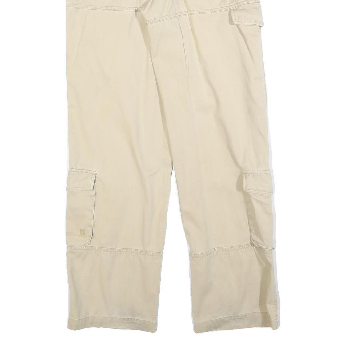 SAMUEL & KEVIN Womens Cotton Blend Beige Regular Fit Cargo Trousers W29 L30