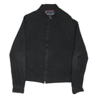 TOMMY HILFIGER Mens Black Heavy Knit Zip Up Jumper Crew Neck XL Cotton Blend