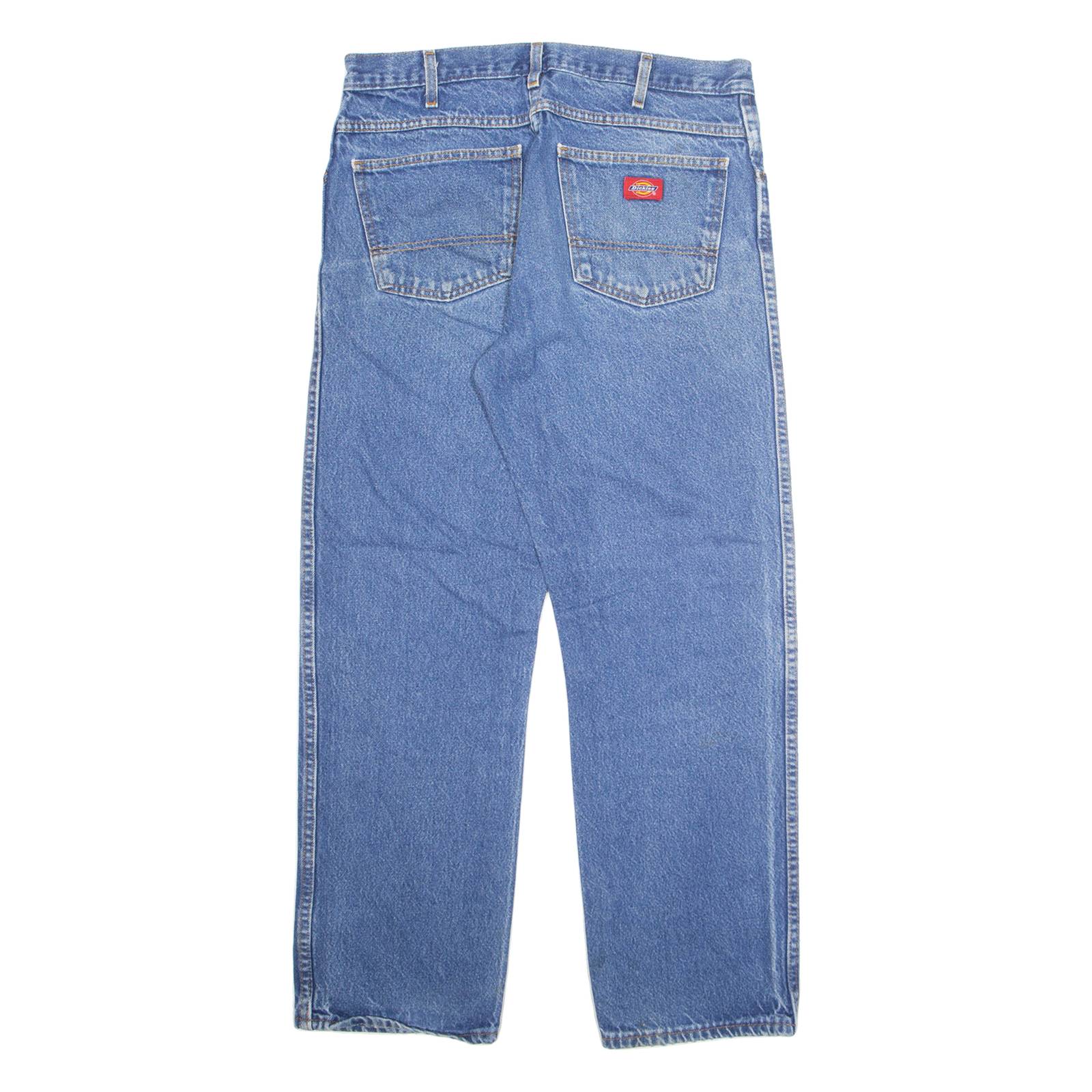 DICKIES Mens Jeans Blue Regular Straight Stone Wash W32 L29